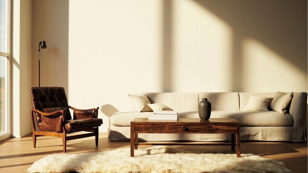 A modern living room furnished with pieces from Design Within Reach