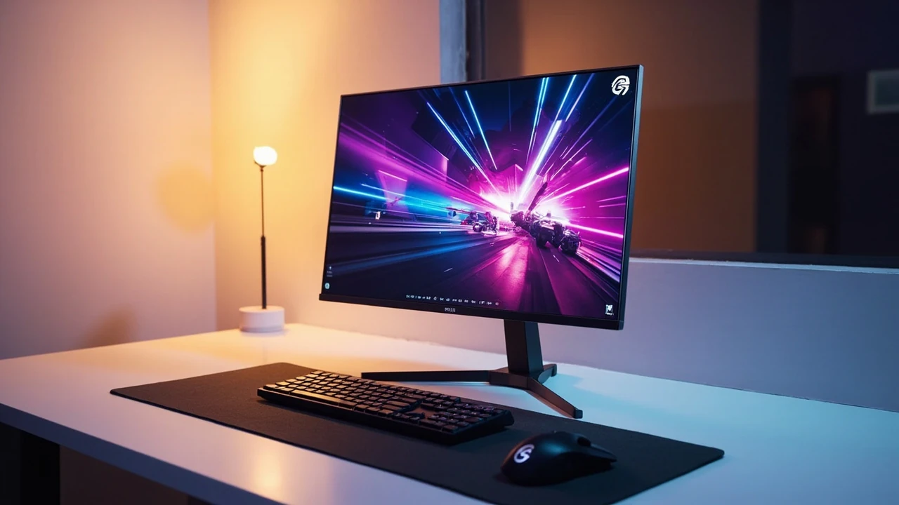 Samsung Odyssey G3 FHD gaming monitor on a tidy desk setup