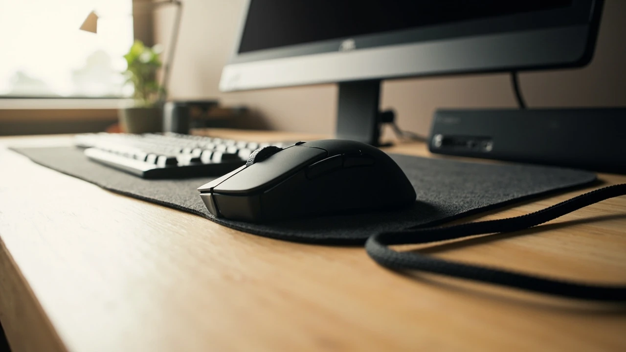 Attack Shark X11 SE wireless gaming mouse on a desk setup