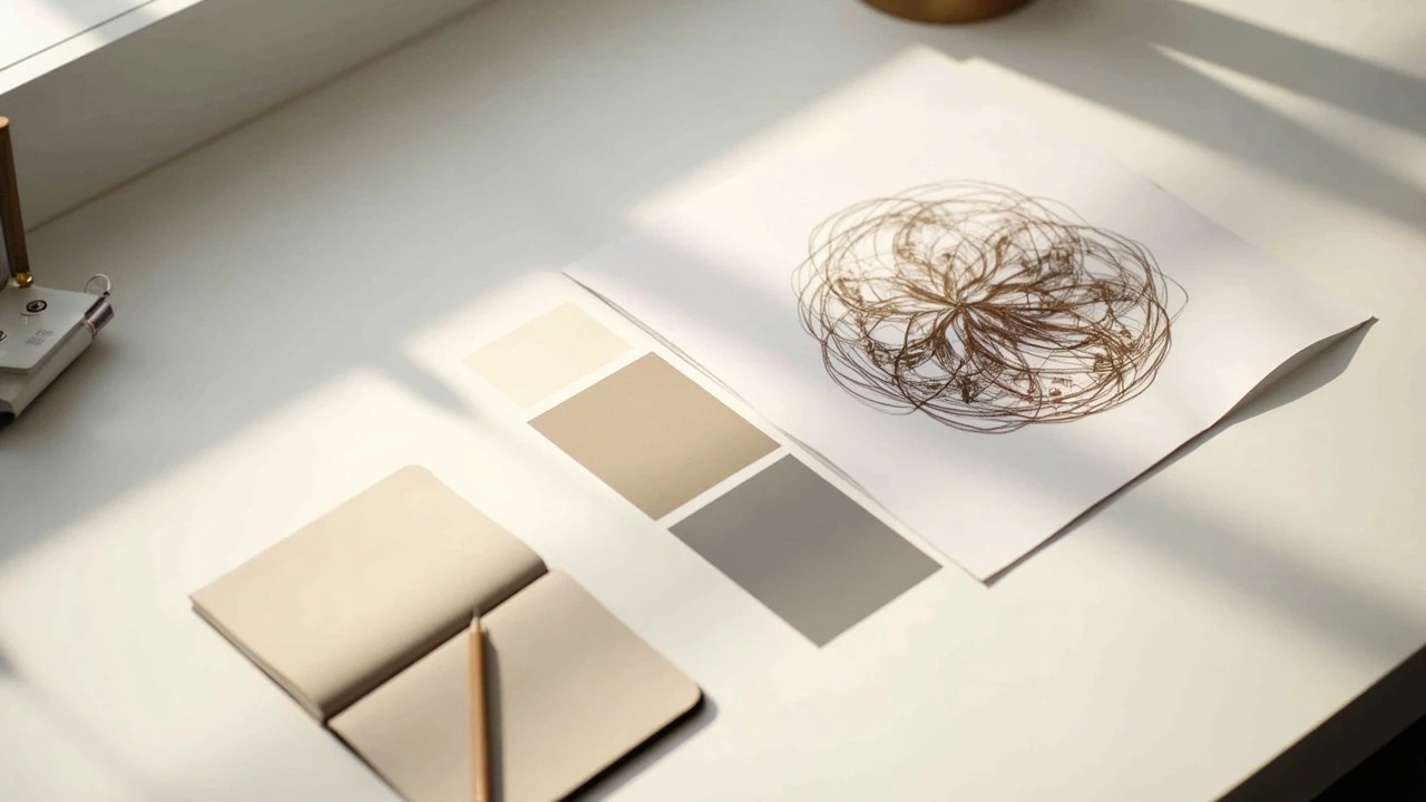 Fractal design pattern used in a layout mockup