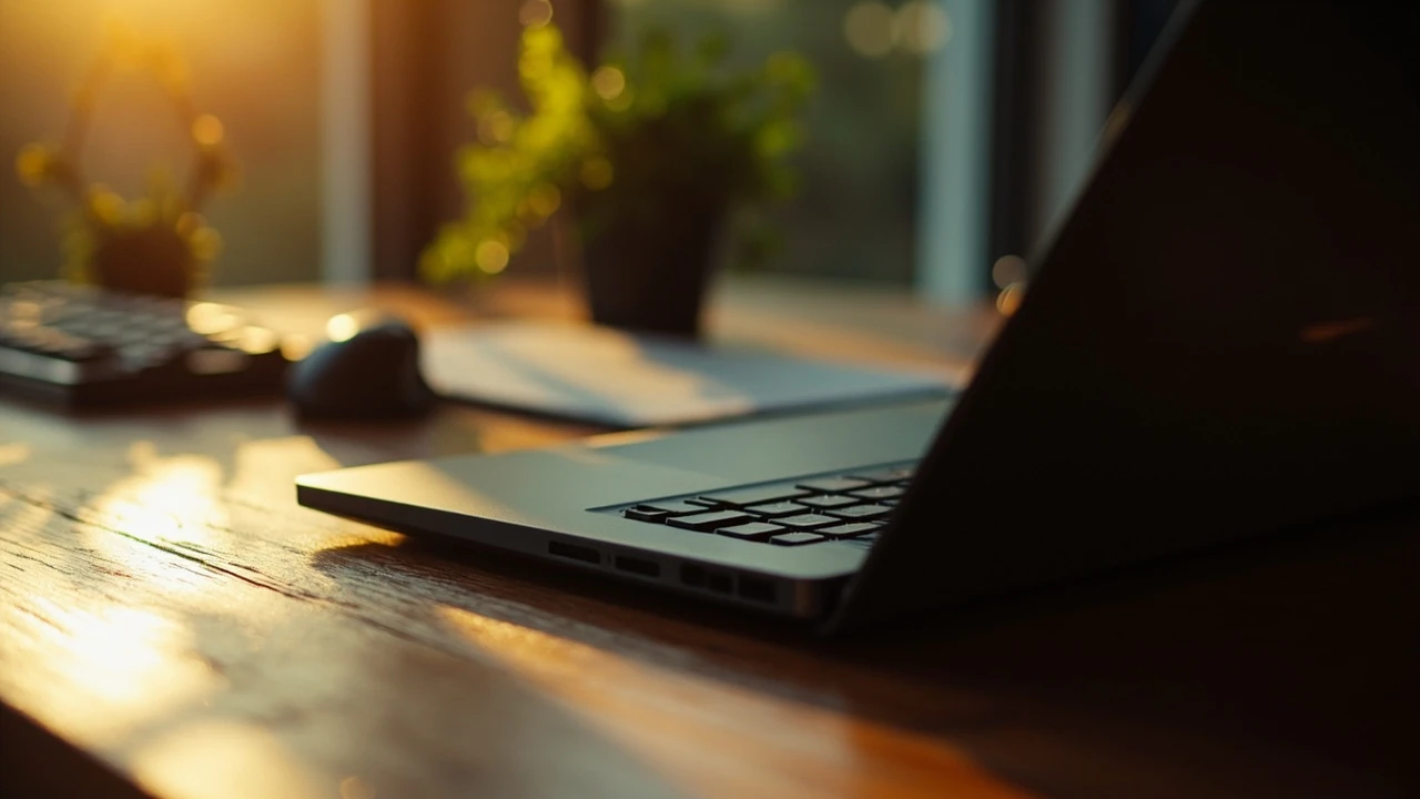 Lenovo Legion Pro 7i gaming laptop on a desk with keyboard and monitor