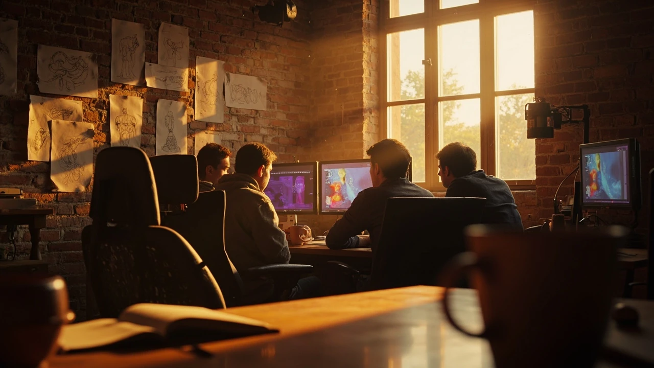 Sandfall Interactive developers at work in their Montpellier office
