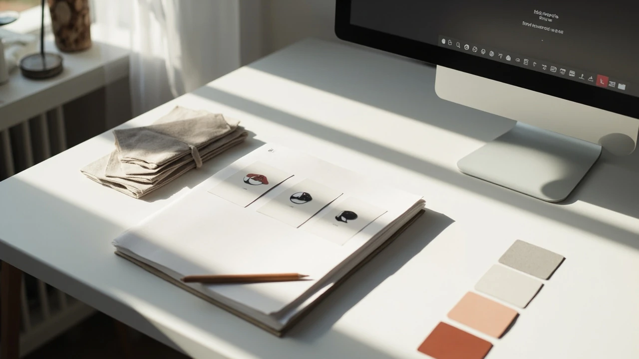 Favicon design checklist for multiple screen sizes on a designer monitor