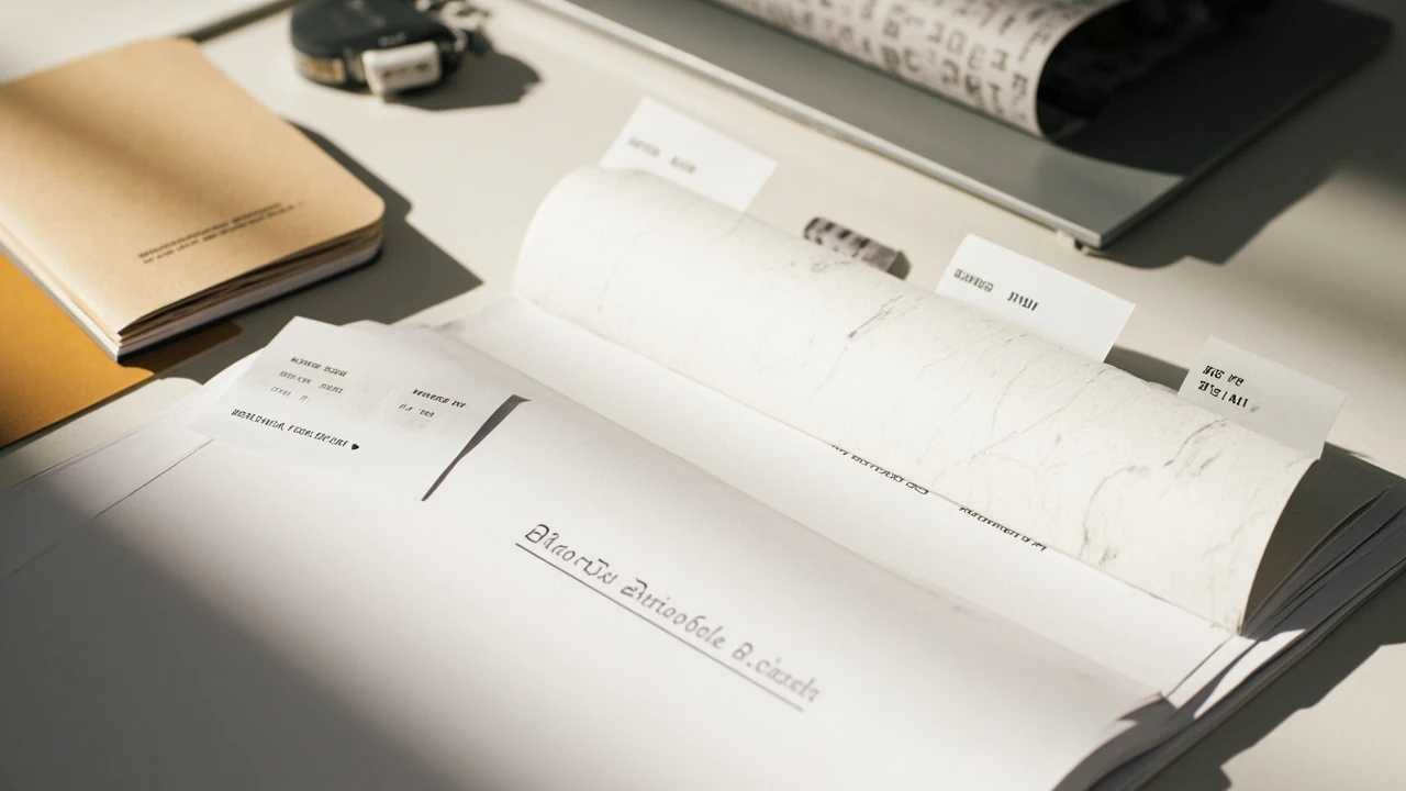 Editorial flat lay of brand asset file formats including SVG, PNG, PDF, and EPS on a designer desk