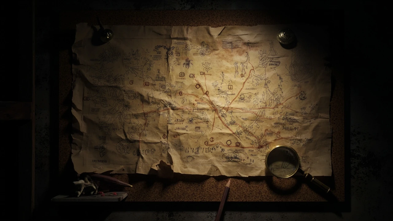 Editorial map of re9 mr raccoon locations across a derelict facility